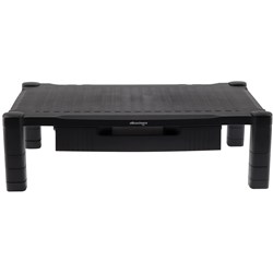 Office Choice Extra Wide Monitor Stand with drawer 560Wx336Dx103-163mmH Black