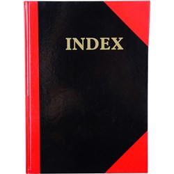 RED AND BLACK NOTEBOOK Gloss Cover A4 Cumberland 100 Leaf Indexed