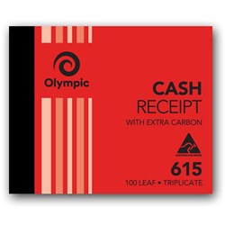 OLYMPIC CARBON RECEIPT BOOK Cash 615 Trip 100Leaf 100x125 