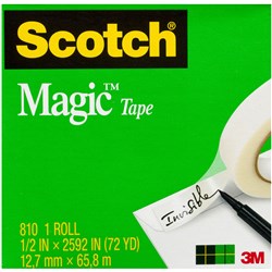 SCOTCH 810 MAGIC TAPE 12mmx66m Roll