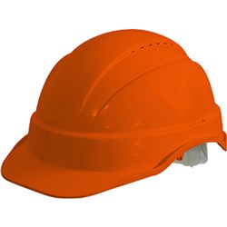 MAXISAFE VENTED HARD HAT Sliplock Harness Fluoro Orange 